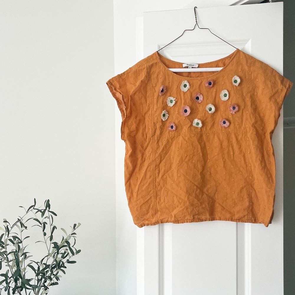 Madewell | Embroidered Sunflower Top